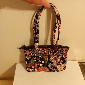 Vera Bradley black floral small tote